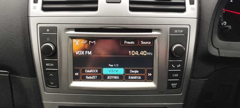 Radio nawigacja samochodowa GPS Toyota Avensis t27 stan idealny