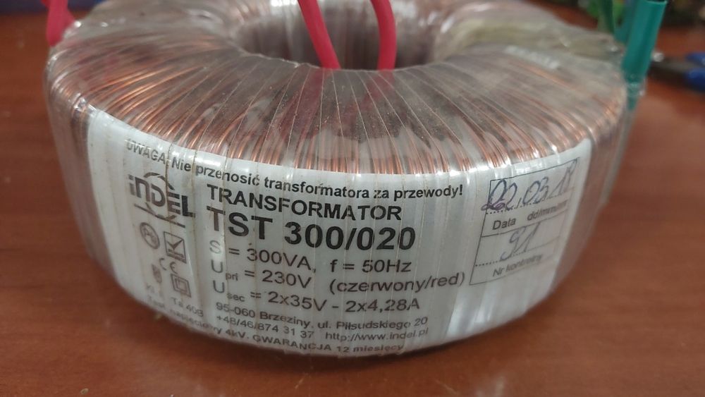 Transformator Indel TST 300/020 2x35V
