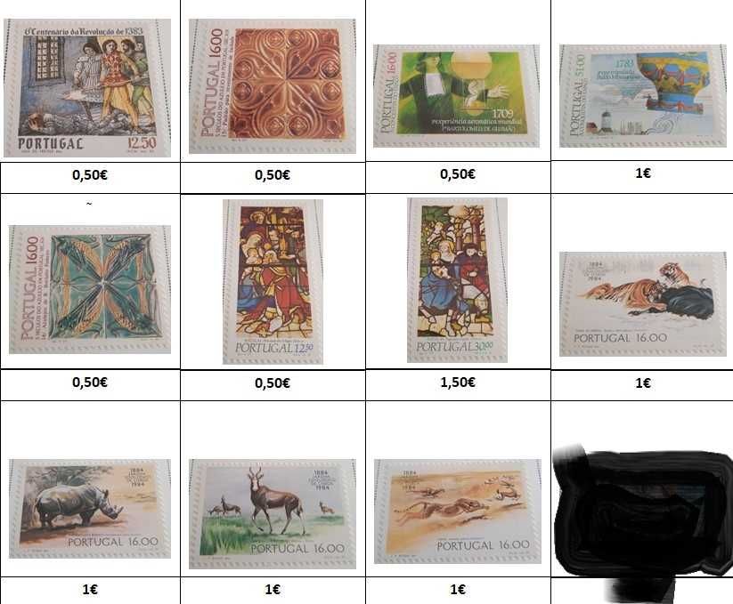 Vários Selos de Portugal 1981 a 1984, Açores 1984, Madeira 1980 a 1984