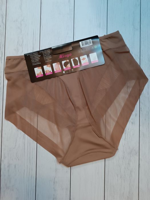 Высокие бесшовные коректирующие трусики Miego имитация стрингов танга