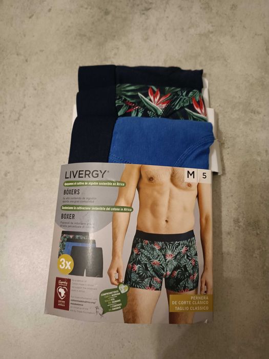 Bokserki męskie rozmiar M/5 w popak. 3szt