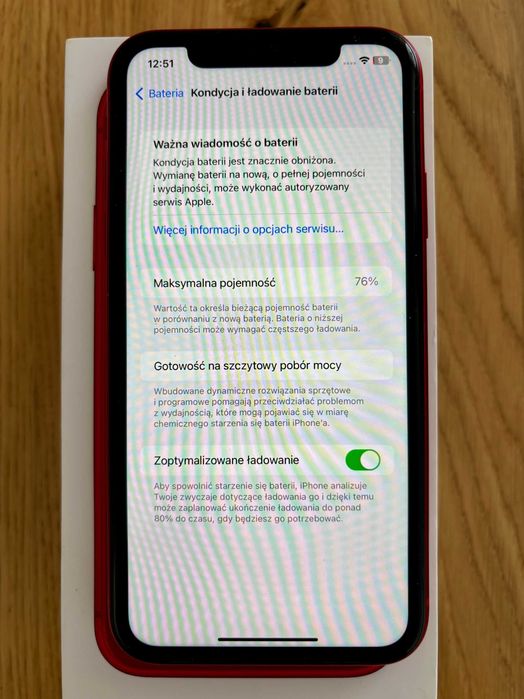 iPhone 11 128 GB (PRODUCT)RED, świetny stan