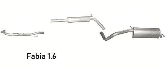 Глушитель Skoda Fabia 1.2 1.4 1.6 Octavia Тур 1.6 1.8 1.9 2.0