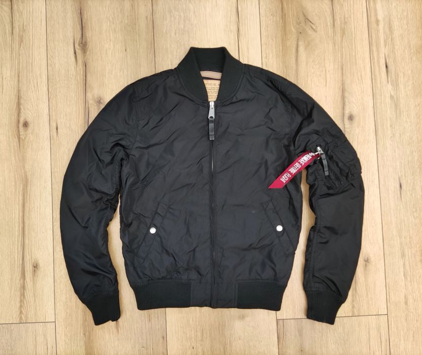 Alpha Industries męska czarna kurtka bomberka w rozmiarze S