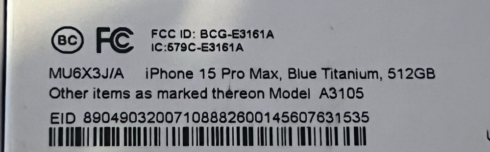 iPhone 15 Pro Max 512GB Blue Titanium