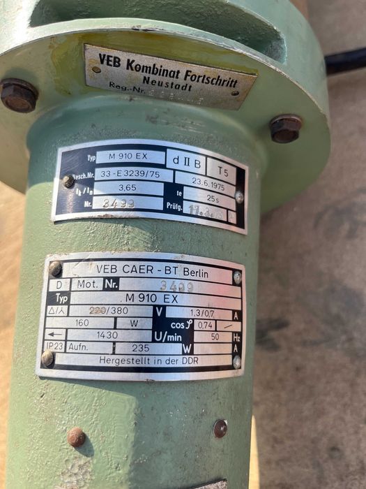 Mieszadło VEB – M 910 EX, 1430obr/min, 380v