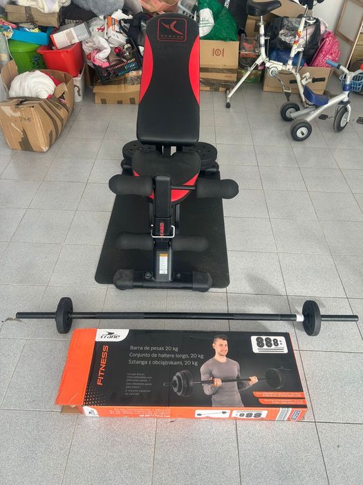 Vendo banco e alteres novo