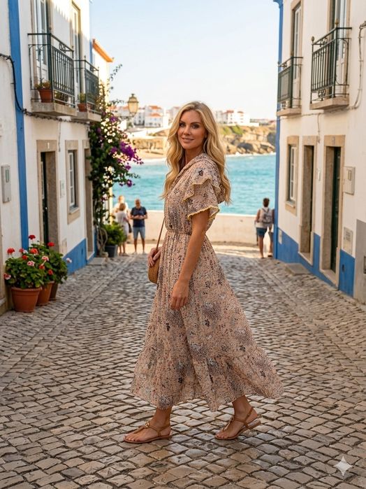Lindo vestido Floral com capuz
