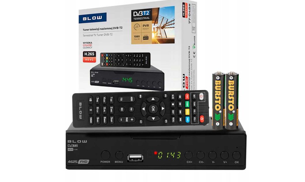 2x Tuner DVB-T2 HEVC H.265 Full HD HDMI USB