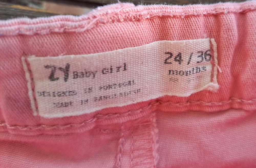 Calções menina 2 e 3 anos