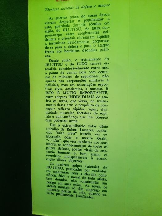 Atemis e Jiu jitsu livro de 1977