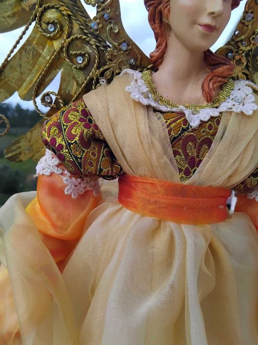 Peça decorativa Santa/Anjo Vintage