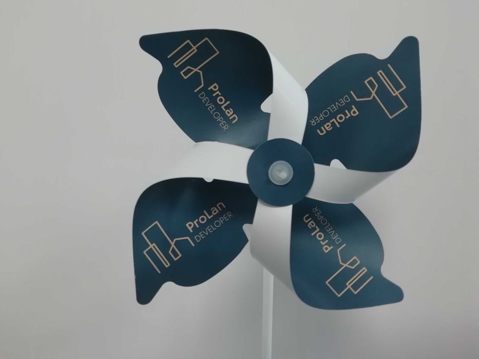 100 szt Wiatraczki reklamowe nadruk z projektem faktura VAT