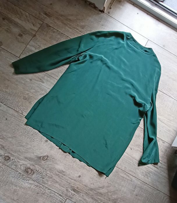 Koszula jedwab 100% silk butelkowa zieleń Betty barclay l