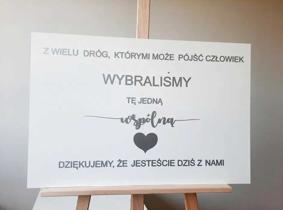 Tablica powitalna z wielu dróg ślub wesele tablica ślubna