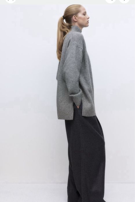 H&M светр сірий М