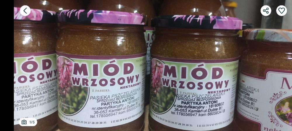 Miód wrzosowy z Podkarpacia