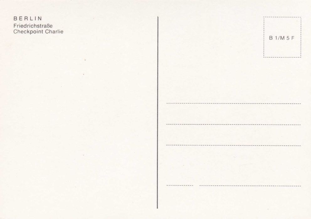 Postal Berlin Checkpoint Charlie