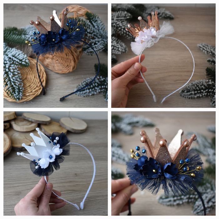 Обруч  обідок для дівчинки, український віночок на голову, повязка на