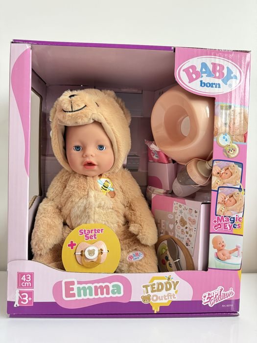 Лялька Baby Born Емма у костюмі ведмедика бейбі борн