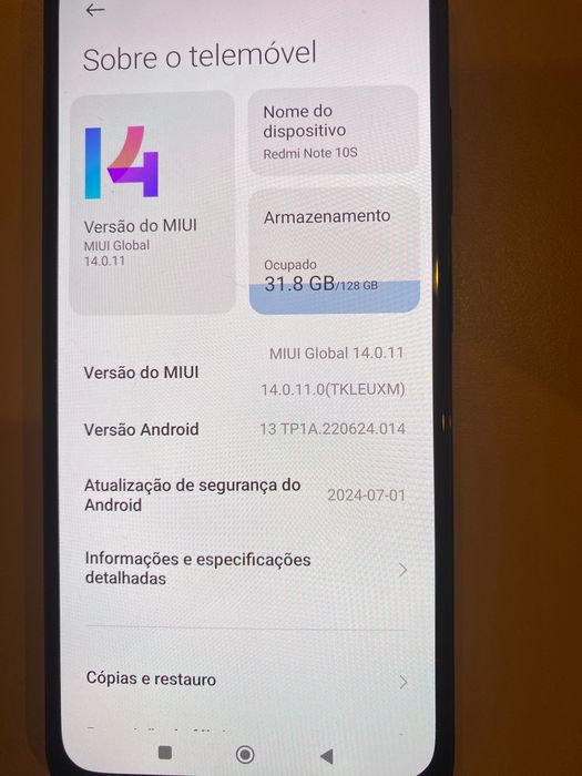 Smartphone XIAOMI Redmi Note 10S (6,43'' - 6 GB - 128 GB - Cinza)