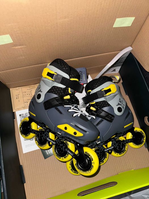 Ролики Rollerblade Apex charcoal-yellow
