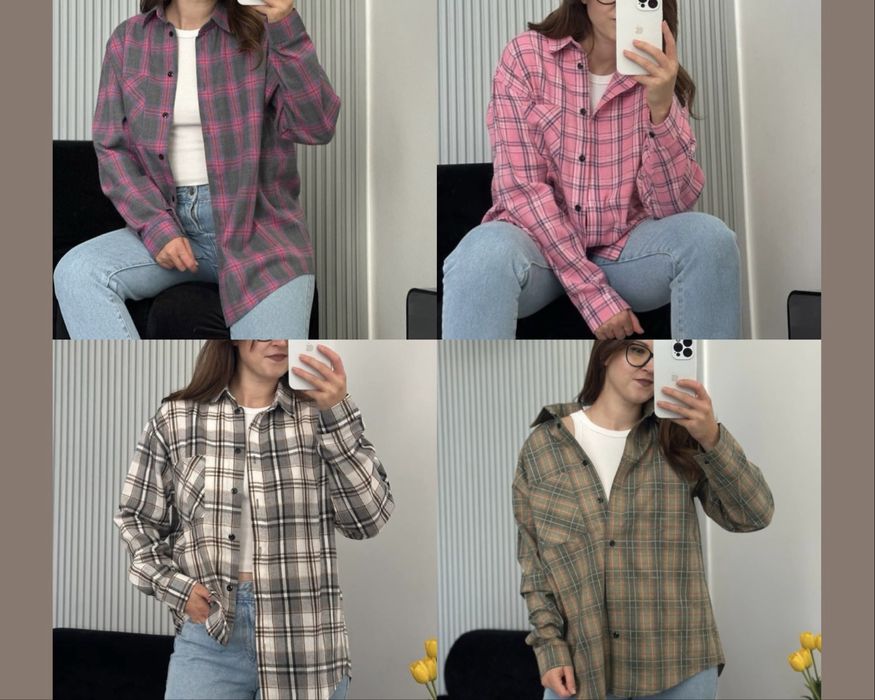 Жіноча бавовняна сорочка, різні кольри в наявності