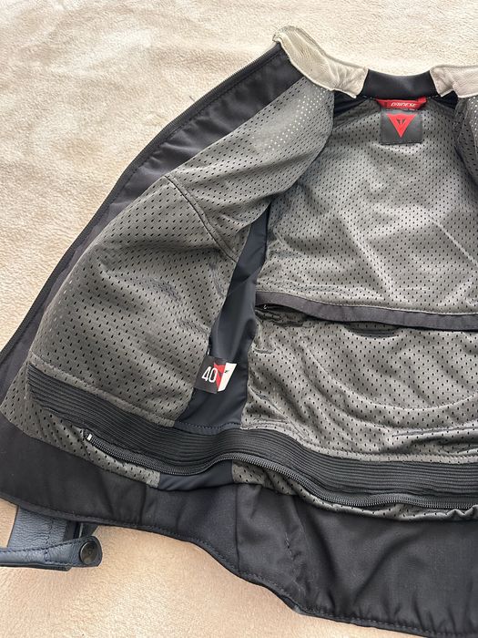 Casaco de mota Dainese Rapida Lady em pele — Tamanho 40 (senhora) — Como novo