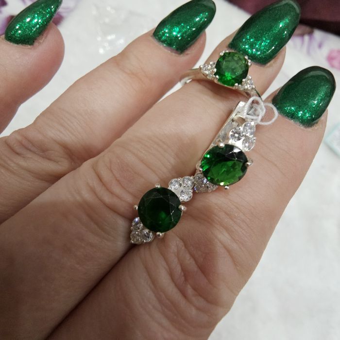 Серебро 925 Набор новый комплект серьги и кольцо с бирками