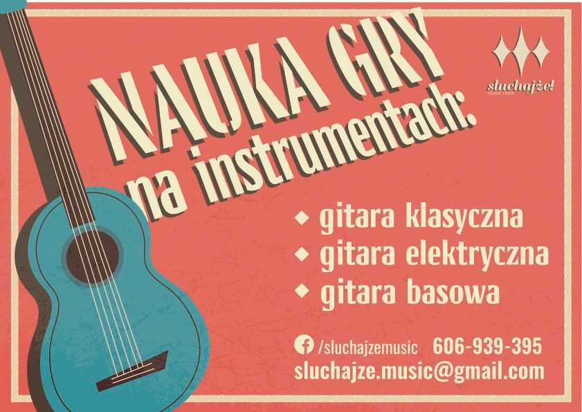 Lekcje gry na gitarze basowej. Każdy stopień zaawansowania. Nauka Gry