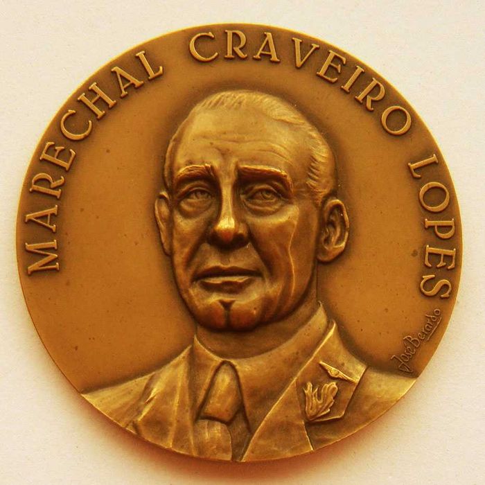 Medalha Bronze Marechal Craveiro Lopes Presidente da Republica