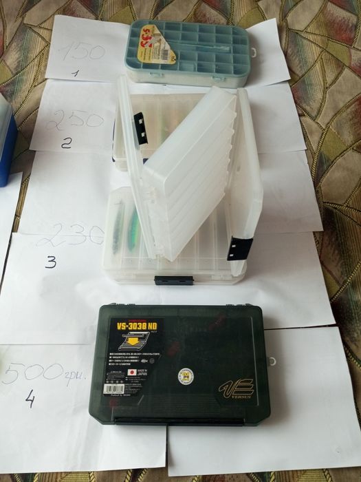 Воблери та коробки від відомих фірм