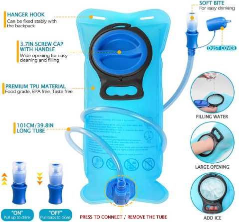 Plecak rowerowy do biegania bidon na wodę worek nawadniający 2 litry