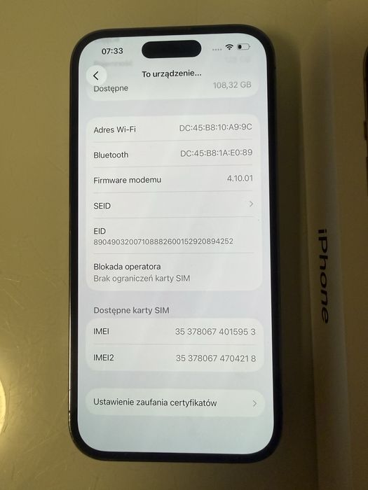 Iphone 14 pro deep purple + apple watch gen 2 super zestaw