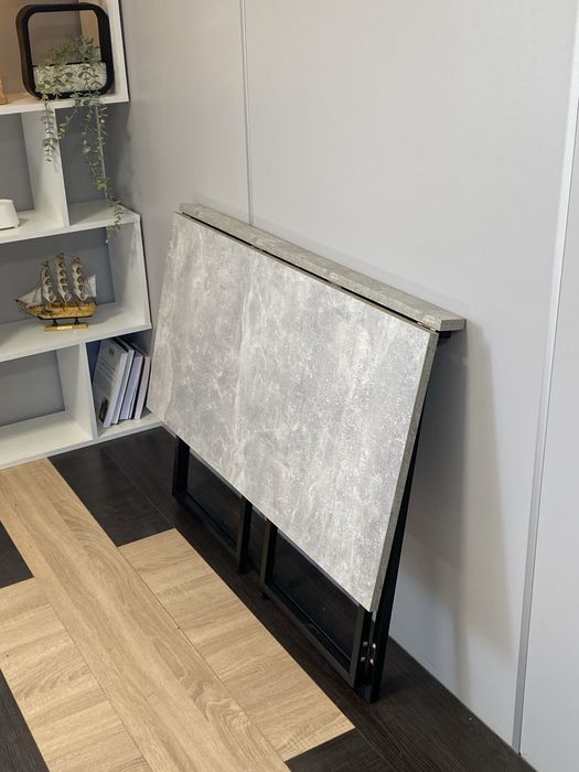 Стіл трансформер, розкладний, компютерний, графітовий 100 см