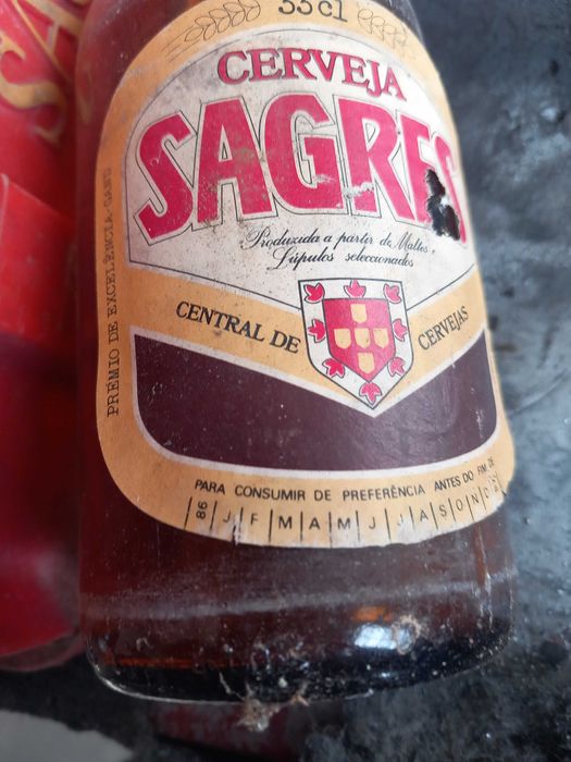 grade de cerveja sagres  o,33   anos 80