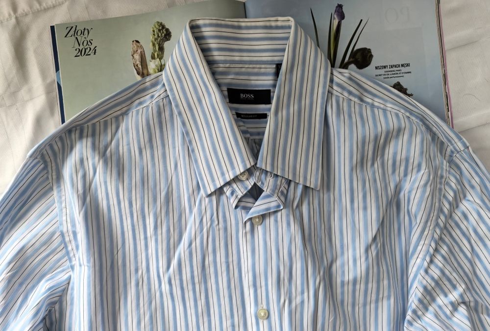 Koszula Męska W Paski Boss r. 16,6 36/37 (L/XL)