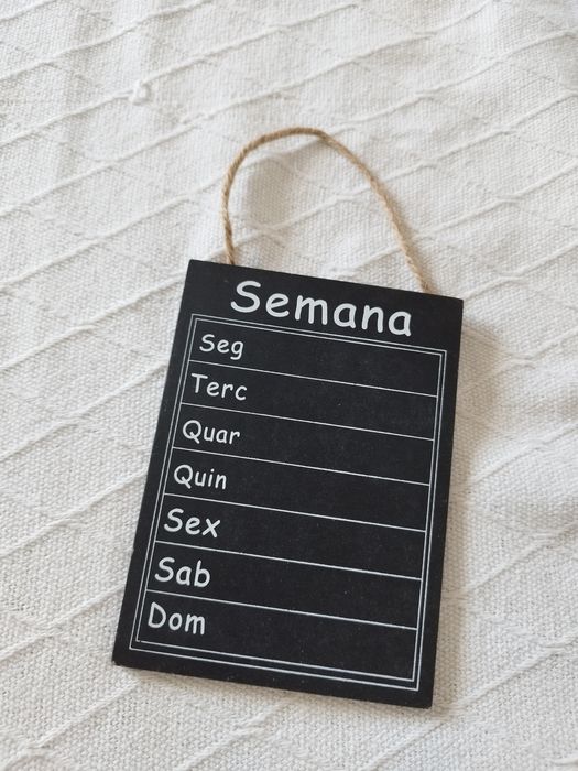 Quadro semanal de giz