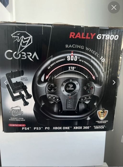 Kierownica Cobra Rally GT900 PC/PS3/PS4/Xbox 360/Xbox One/Switch