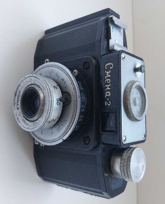 Смена-2 Фотоаппарат 1959 г.Рабочий в оригинальном кожаном чехле