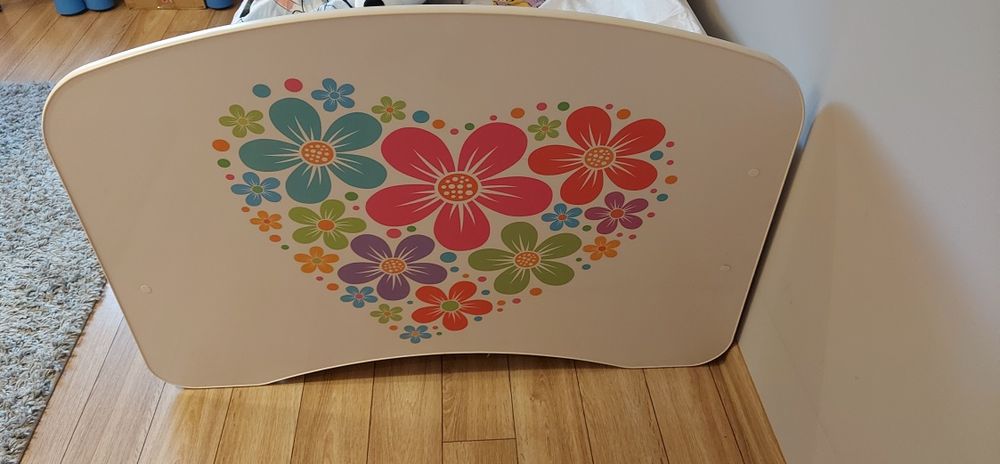 Łóżko dziecięce z szufladą materac 90x190 z barierką