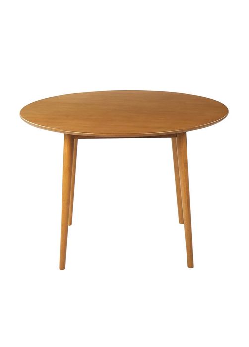 Mesa de jantar redonda em madeira clara