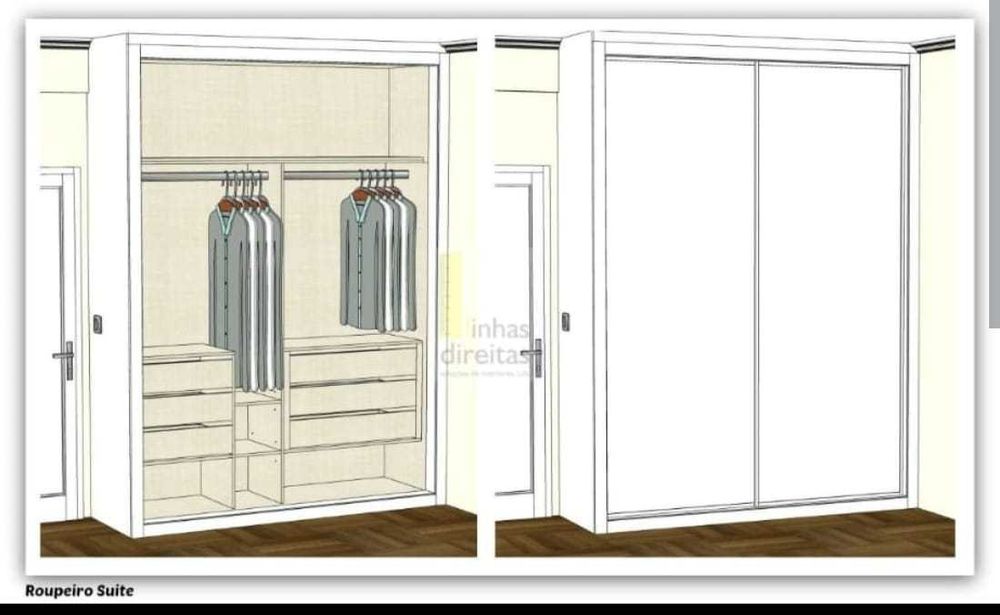 Vendo 2 Roupeiros marca LINHAS DIREITAS