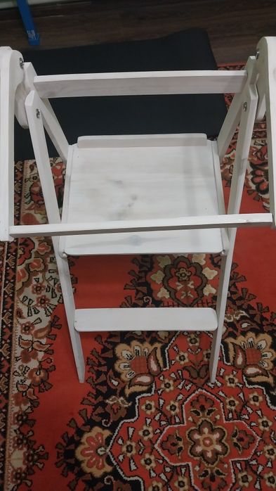 Вежа Монтессорі розкладна біла /Вежа помічника розкладна