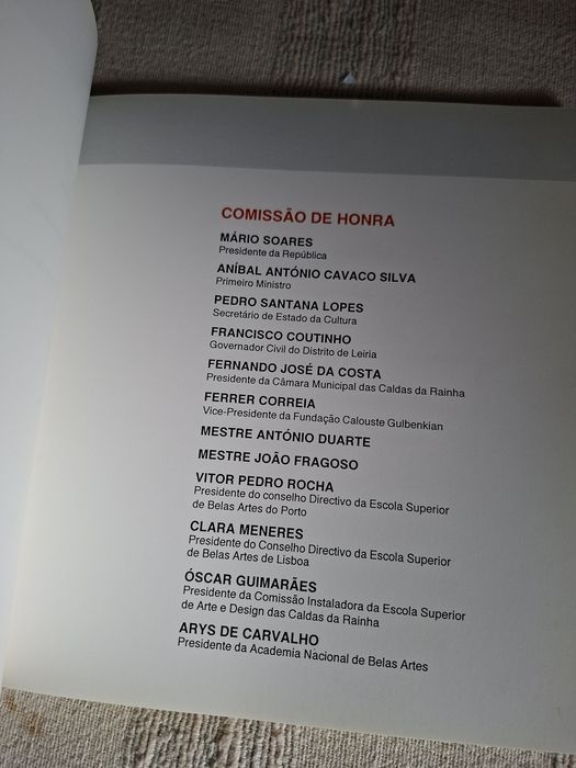 Catálogo de exposição de arte moderna em Caldas da Rainha ano 1993