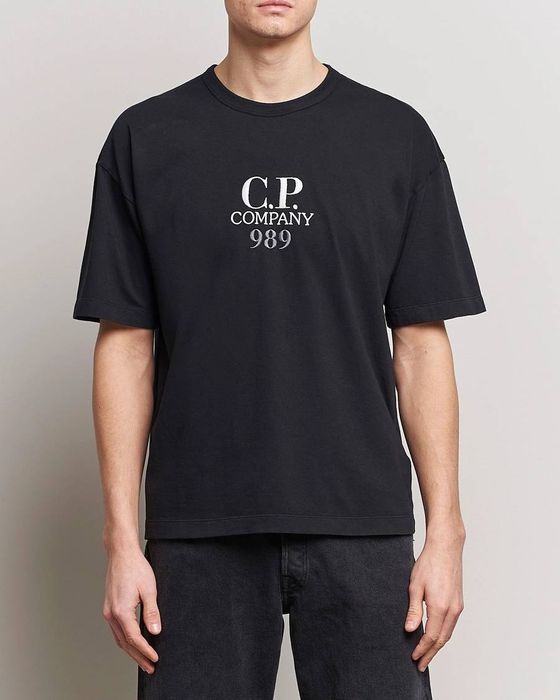 Футболка C.P. Company Brushed Cotton Embroidery logo black