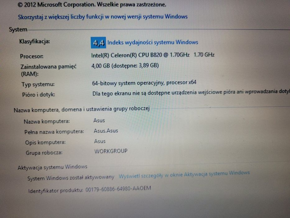 Sprzedam laptop Asus