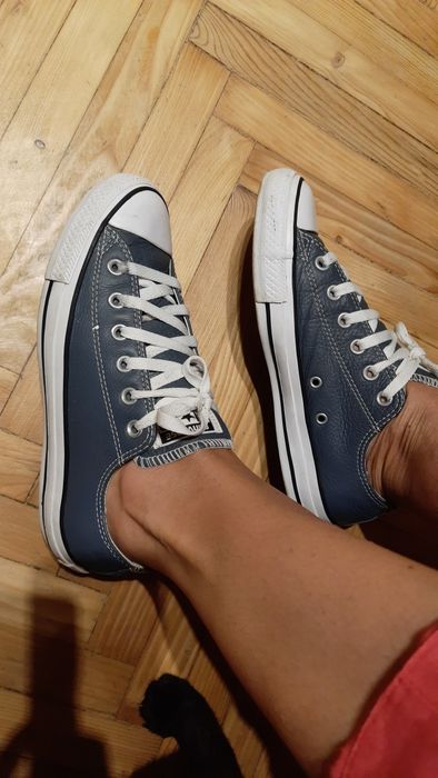 Converse 39  skórzane trampki szare