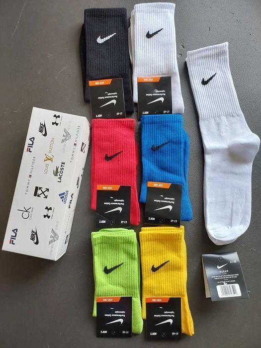 Спортивні шкарпетки Nike|Найк. Высокие, яркие носки, хлопок