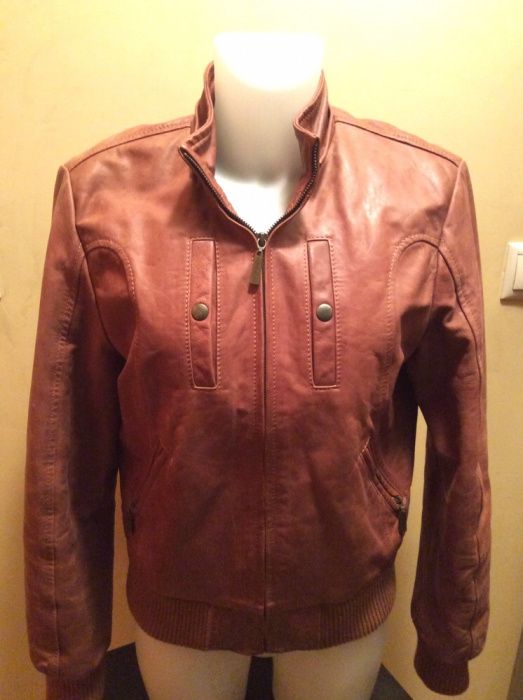Casaco de couro/pele